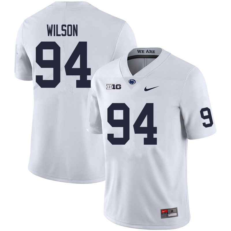 NCAA Nike Men's Penn State Nittany Lions Jake Wilson #94 College Football Authentic White Stitched Jersey MUQ8298SM